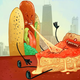 Chicago Hot Dog loves Chicago Pizza, but it’s so filling, they can only eat one slice / Illustration: Nick Wanserski
